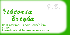 viktoria brtyka business card